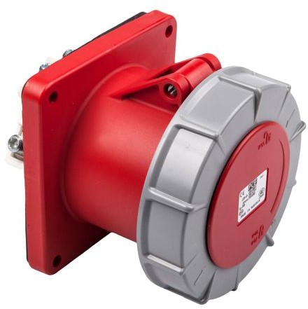 PCE Polska sp. z o.o. Gniazdo tablicowe 125A 5P 400V /120x120/ czerwone IP67 POWER TWIST 345-6