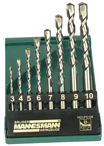 Brüder Mannesmann Werkzeug Mannesmann M 54309 8-częściowy zestaw wierteł do kamieniaM 54309