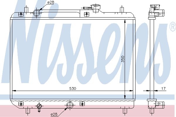 NISSENS Chłodnica, układ chłodzenia silnika NISSENS 64177 64177