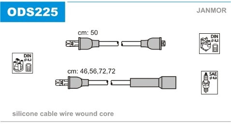 JANMOR Przewody zapłonowe - zestaw ODS225