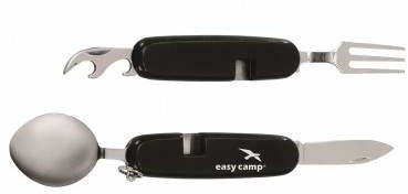 EASY CAMP Sztućce podróżne niezbędnik FOLDING CUTLERY kolor czarny