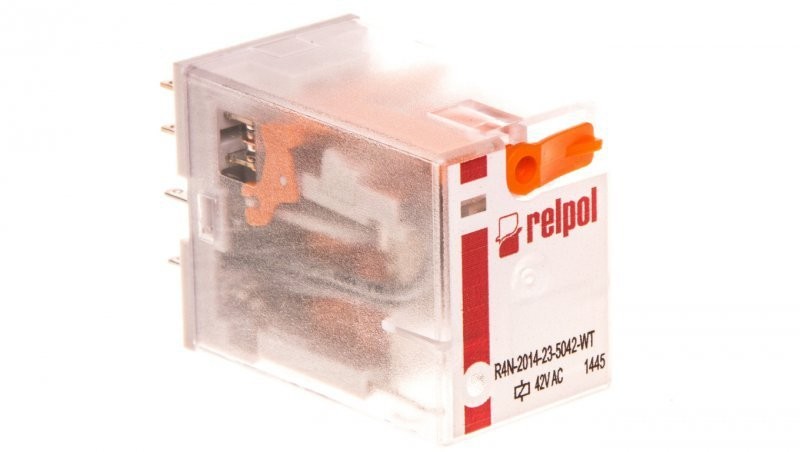 Relpol Przekaźnik przemysłowy 4P 42V AC AgNi R4N-2014-23-5042-WT 860674 860674