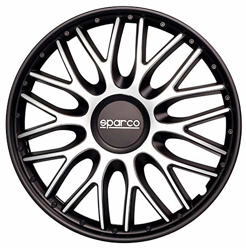 SPARCO Sparco SPC1596SVBK komplet kołpaków Roma 15 cali srebrny/czarny