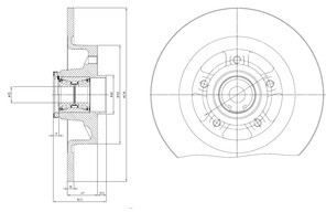 Delphi Tarcza hamulcowa BG9115RS