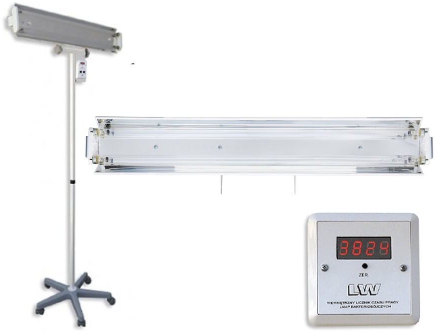 Ultra-viol Sp.j NBV-2x30PLW lampa bakteriobójcza bezpośredniego działania mobilna z licznikiem LED NBV 2x30 PLW