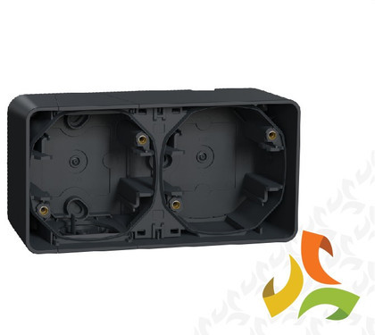 Schneider Electric MUREVA STYL Podstawa naścienna 2 podwójna pozioma IP55 antracyt MUR37914 MUR37914/SCH