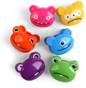 Kikkerland torba na ABS Crazy Monster Clip, kolorowa, 6 sztuki BC05XM