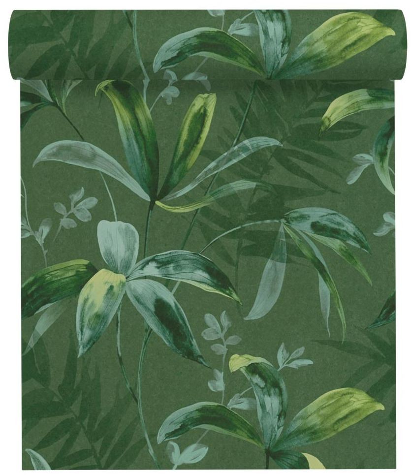 Tapeta Jungle Chic 377042 zielona winylowa na flizelinie