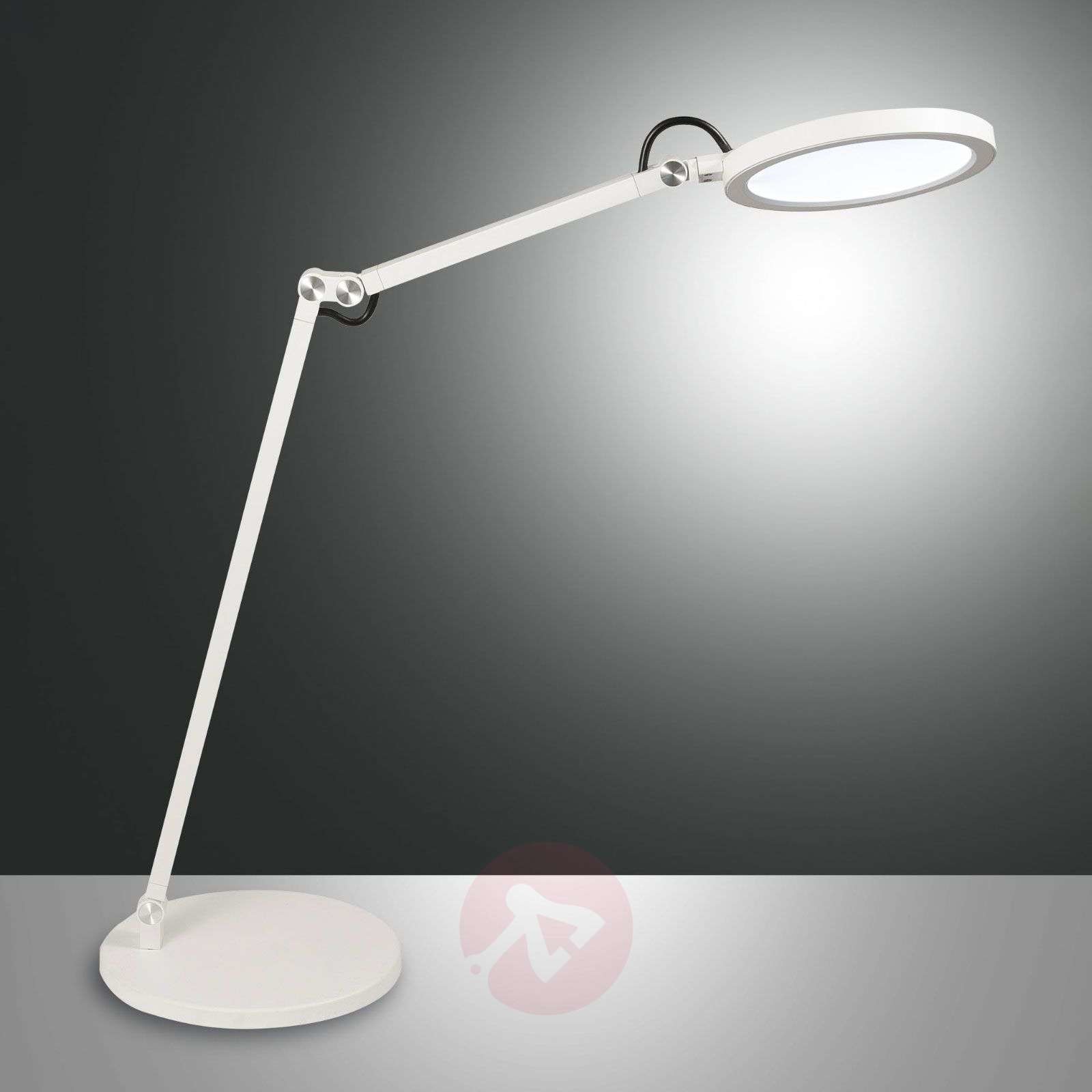 Fabas Luce LED-Schreibtischleuchte Regina mit Dimmer, weiß