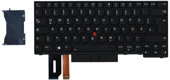 Lenovo notebook replacement keyboard - with Trackpoint UltraNav - German - black - Klawiatura zamienna notebooka - Czarny 01YP372