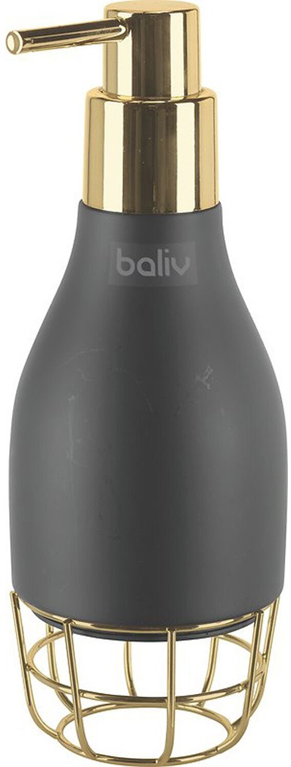 baliv BALIV Dozownik do mydła 340 czarno-złoty