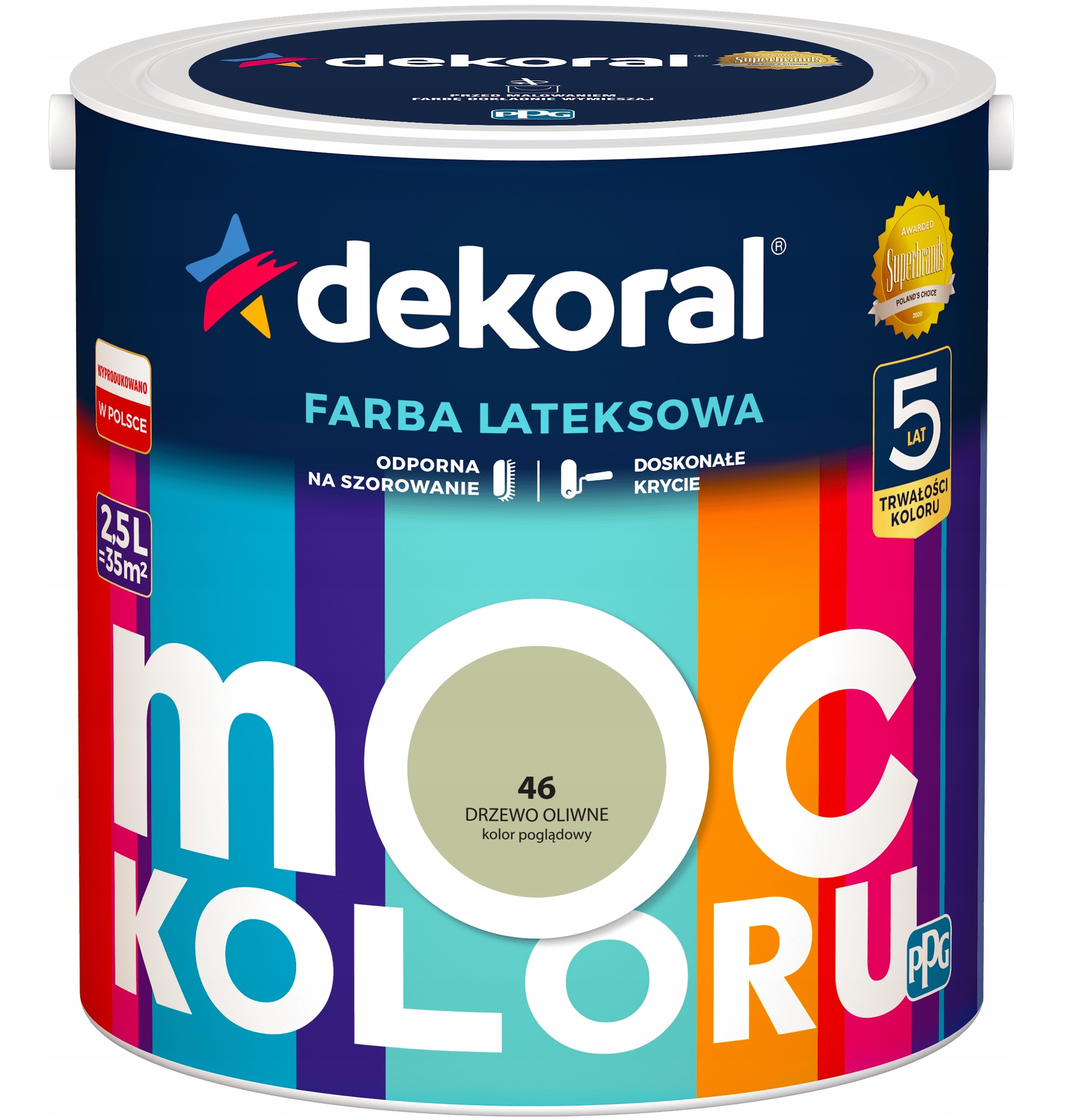 Dekoral Farba Moc Koloru 5l Drzewo Oliwne