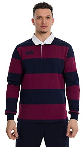 Canterbury Canterbury Męska koszulka z długim rękawem retro obręcz Czerwony Kasztanowy 4XL QA004782