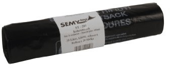 SemyTop semy Top szlamy z czyszczenia LDPE worki, 280 + 270 X 680 MM, typ 60, czarna 1  dwustronna z nadrukiem, z paskiem PP około 35 L, 25er pack (25 X 20 sztuk) ST-204
