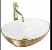 Rea U3697 Sofia Brush Gold Umywalka nablatowa