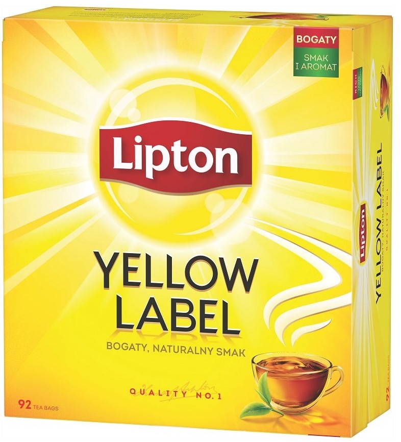 Unilever Herbata czarna Lipton Yellow Label, 184 g, 92 szt.