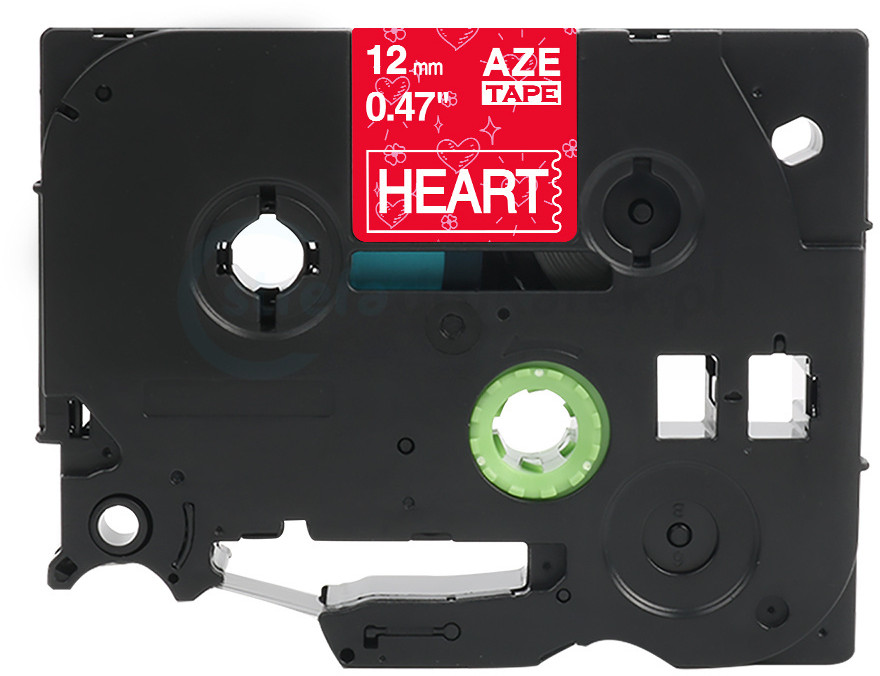 Brother strefadrukarek.pl Taśma TZe-MPVB35 12mm x 4m ozdobna różowe serca biały nadruk - zamiennik| OSZCZĘDZAJ DO 80% - ZADZWOŃ! 730811399 PROMOCJA! TZE-MPVB35