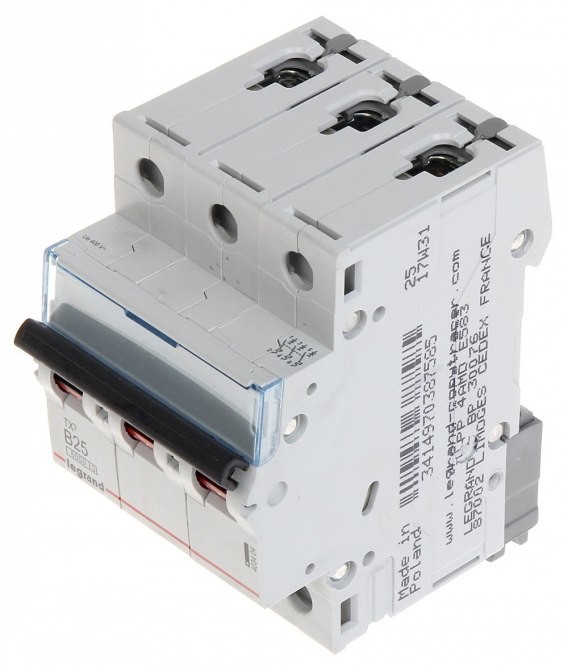 Legrand WYŁĄCZNIK NADPRĄDOWY LE-403404 TRÓJFAZOWY 25 A TYP C LE-403404