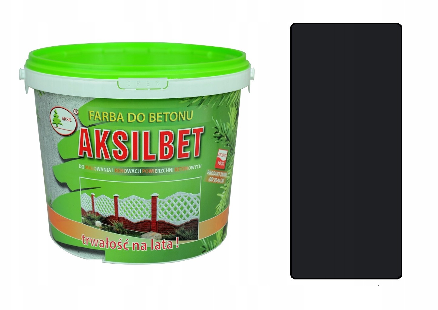 Aksilbet Farba do płotów z betonu cegły 5L grafit