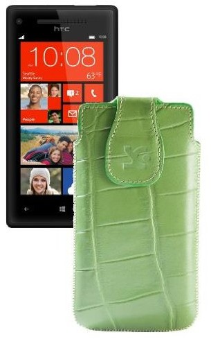 Suncase HTC Windows Phone 8 X futerał ze skóry naturalnej firmy w kolorze brązowym 4250665567707