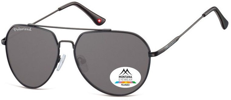 Montana Czarne Pilotki okulary aviator MP90B polaryzacyjne MP90B