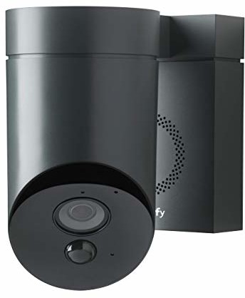 Somfy 2401563 Full HD Outdoor Camera ze zintegrowaną syreną, wykrywanie ruchu, szeroki kąt 130°, głośnik i mikrofon kompatybilny z Amazon Alexa, Tahoma, Nest, IFTTT i Google Assistant