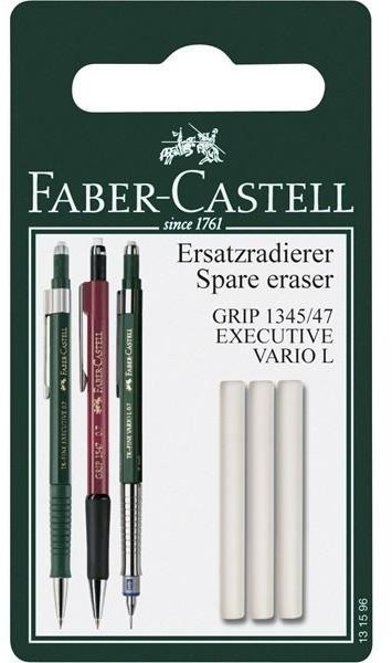 Faber-Castell zapasowa gumka do ołówka automatycznego Grip, 3 sztuki