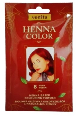 Venita Henna Color henna w proszku do farbowania włosów 8 Rubin VEN-HEN-8RU