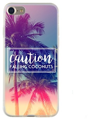 BBC BBC półsztywne etui ochronne do iPhone 7, motyw CAUTION FALLING Coconuts, wielokolorowe COVCOCONUTSIP7