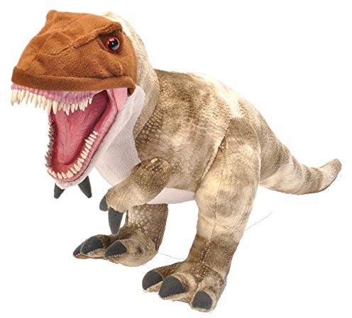 Wild Republic 20746 pluszowy dinozaur T-Rex, dinozaur z gumową maulem, przytulanka zwierzątko, 41 cm, Multi 19162