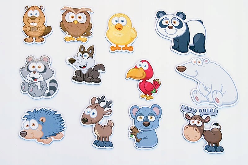 Magnesy na lodówki kształtowe Zwierzęta Leśne