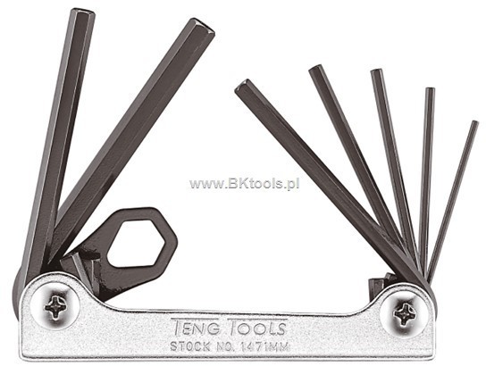 TENG TOOLS Klucze trzpieniowe - zestaw imbusów 1.5-6mm 231810102 1471MM