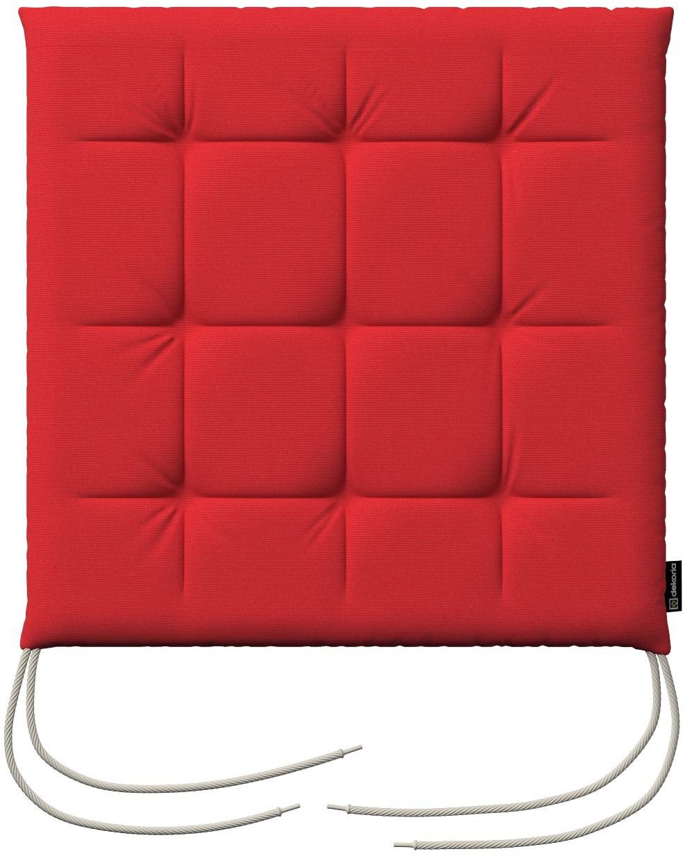 Dekoria Siedzisko Karol na krzesło czerwony 40 × 40 × 3,5 cm Loneta 200-133-43