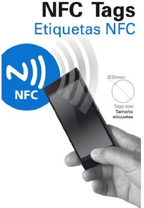 KSIX Ksix BXTAG01 akcesoria do telefonów NFC-Pack (durschmesser naklejki: 30 MM, zestaw 2 szt.) 8427542024370