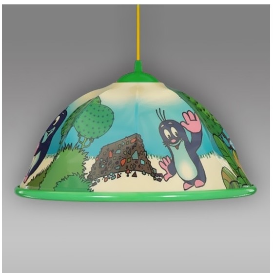 Lampa wiszącaAKRYL DZ 1xE27/60W zwierzęta/zielony