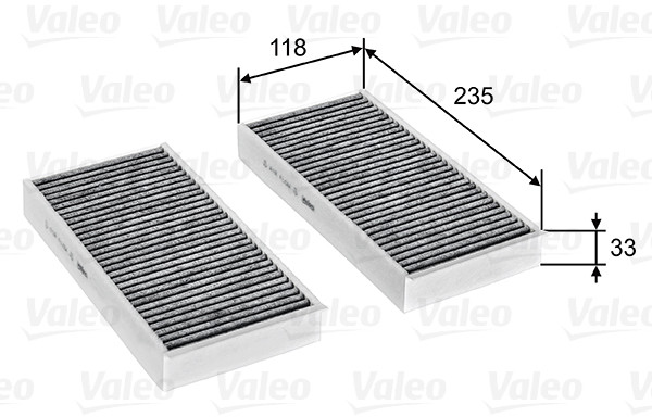 VALEO Filtr, wentylacja przestrzeni pasażerskiej 715811 715811