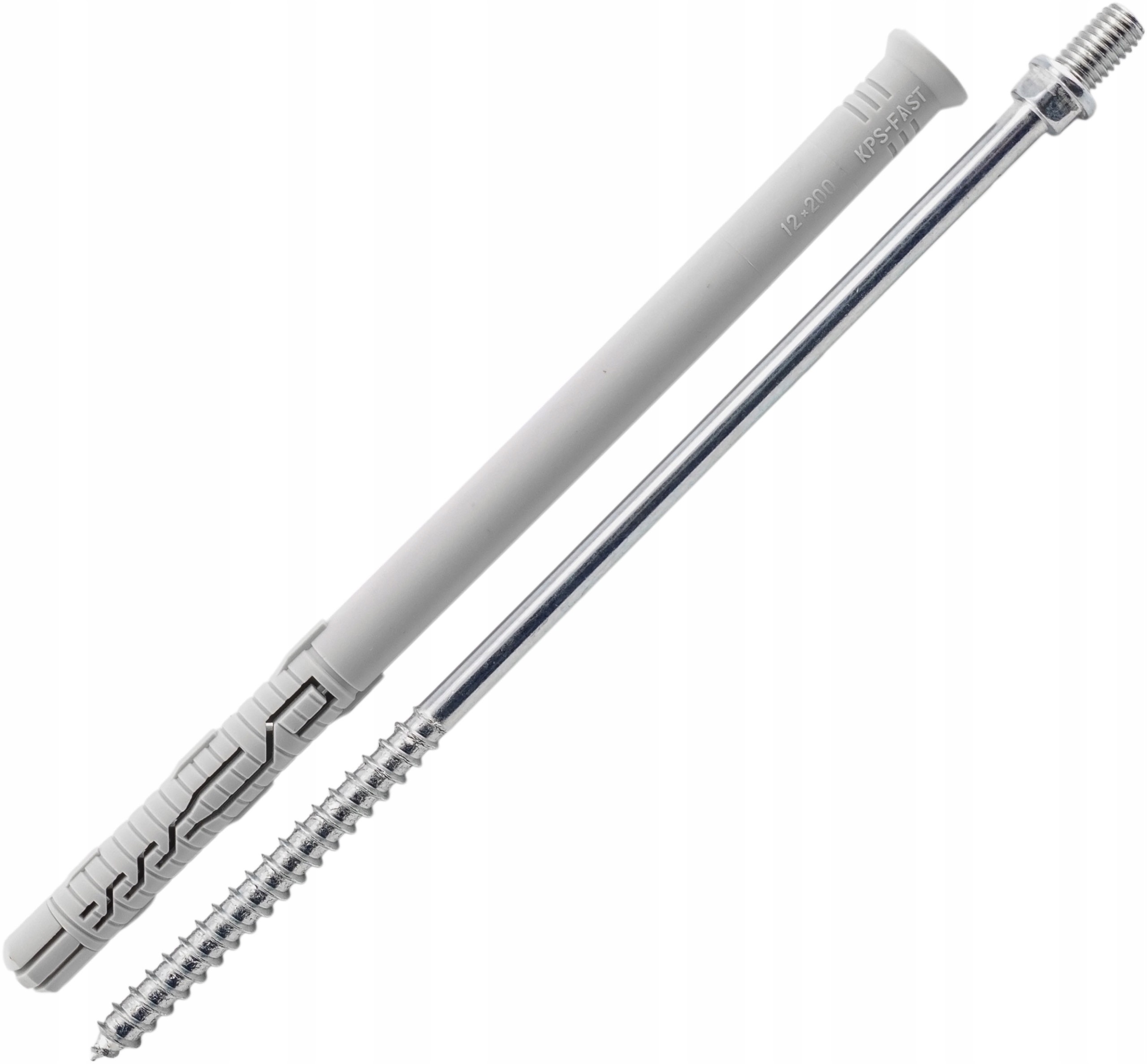 Kołek z wkrętem dwugwintowym M8 do obejm 12x200mm