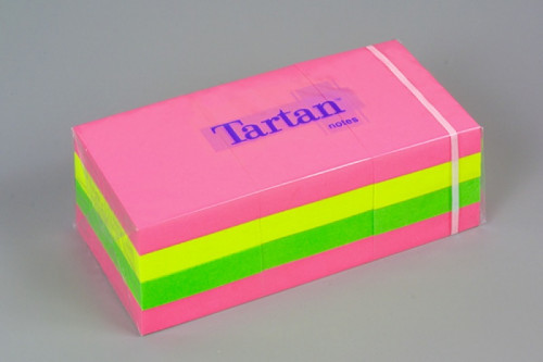 No name Bloczek samoprzylepny TARTAN 5138-N) 38x51 mm 12x100 kart mix kolorów