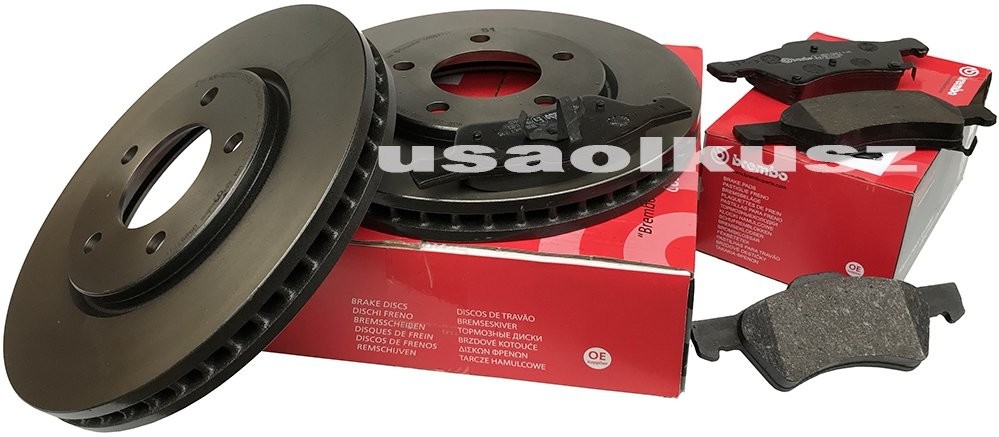 BREMBO Przednie tarcze 281mm oraz klocki Dodge Caravan 2001-2007 tarcze tył 09.8977.11+P11015