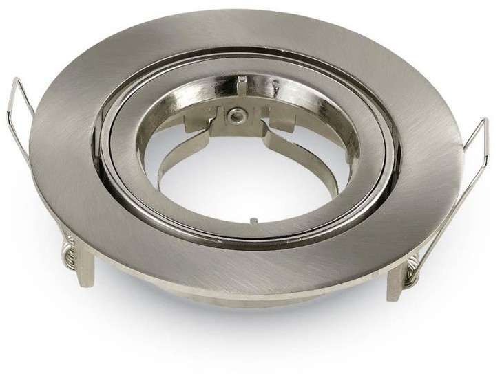 v-tac Oprawa Oczko V-TAC Aluminiowa Odlew GU10 Okrągła Ruchoma Satyna VT-775