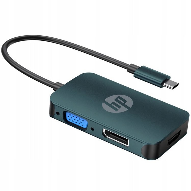 Zdjęcia - Czytnik kart pamięci / hub USB HP Adapter/Hub Rozdzielacz USB 3.1 Type-C HDMI / VGA / DP 