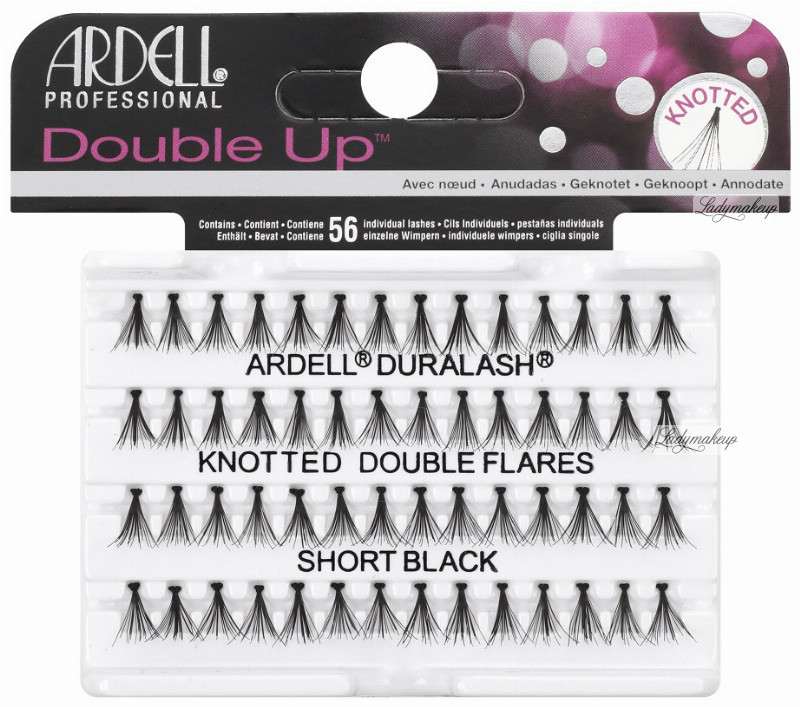 Ardell Double Up - Rzęsy w kępkach o zwiększonej objętości - KNOT-FREE TAPERED LONG BLACK