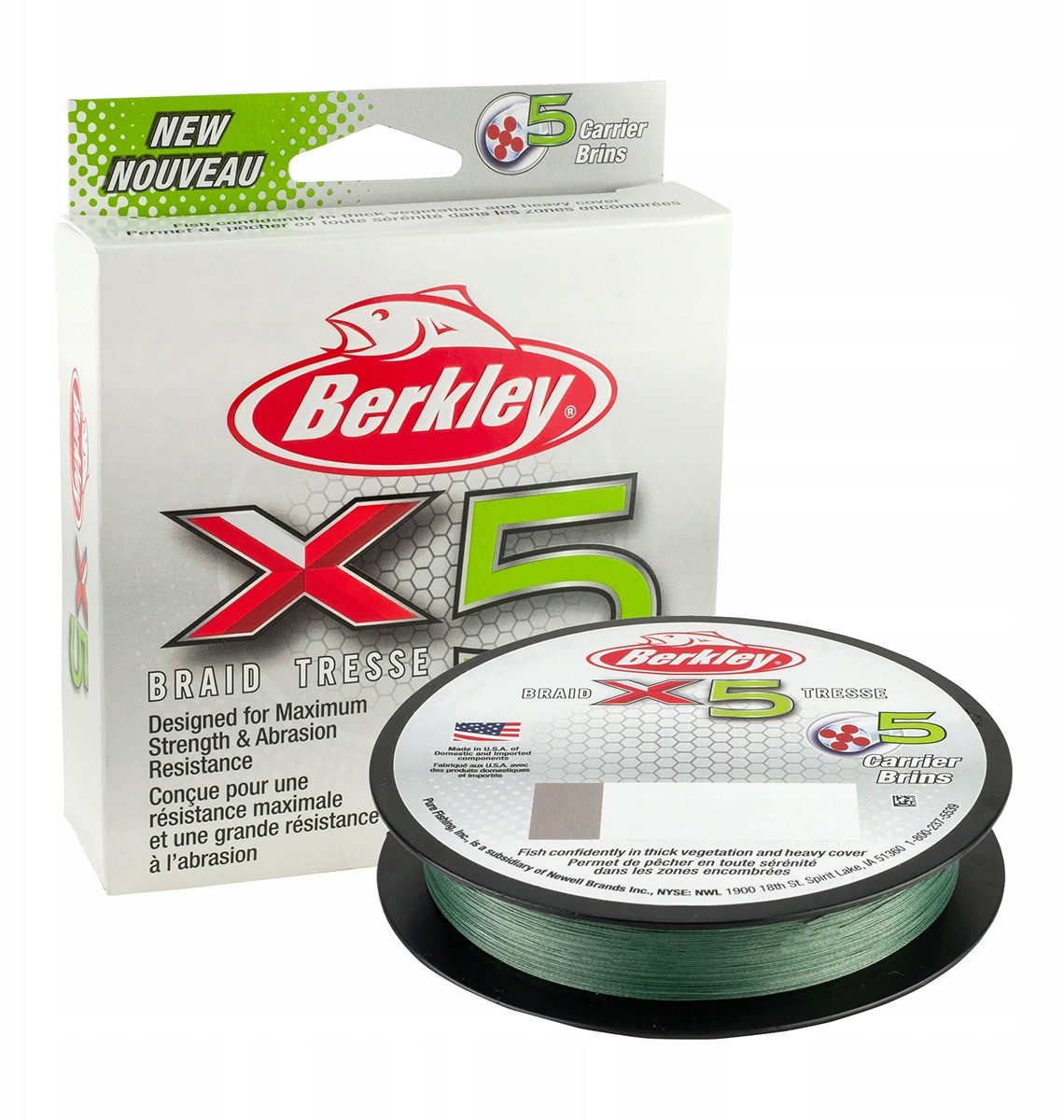 Berkley X5 Braid Low-Vis Green 0,10mm/150m/9kg