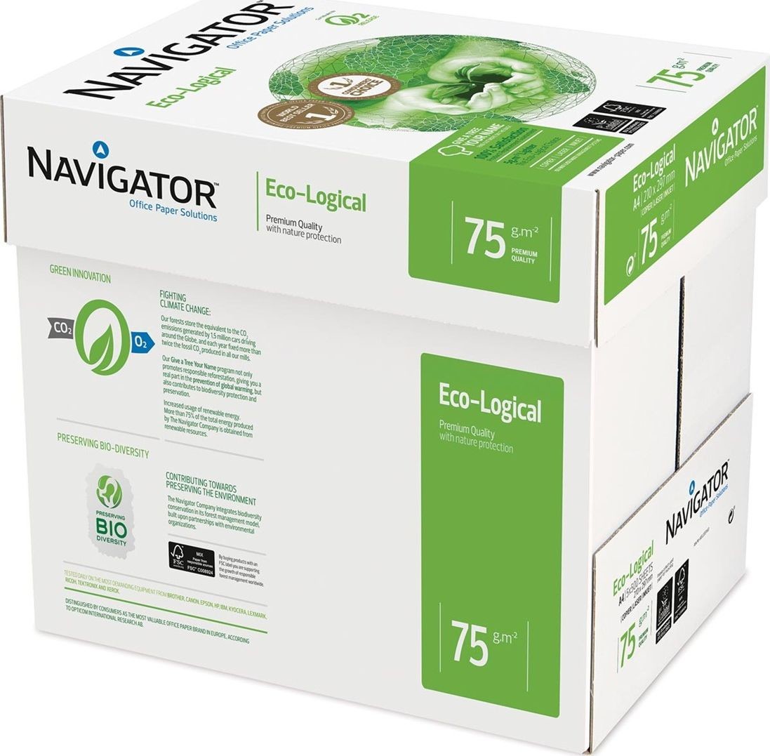 Navigator Papier ECO-LOGICAL A4 75g karton 5 ryz NI0092