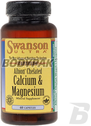 SWANSON Albion Chelated Calcium & Magnesium 60 kaps