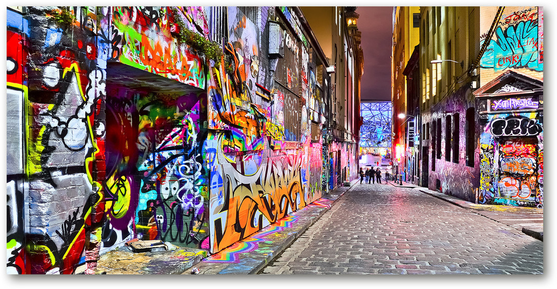 Foto obraz szkło akryl Kolorowe graffiti