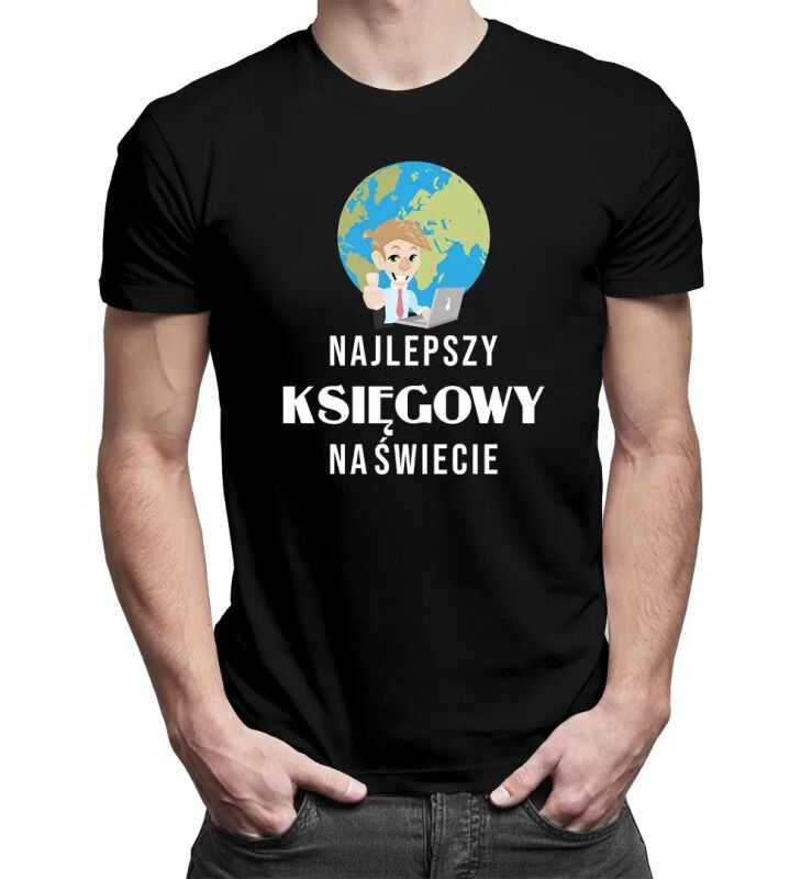 Koszulkowy Najlepszy księgowy na świecie - męska koszulka z nadrukiem 14067