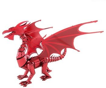 DRAGON Fascinations Model do składania Metal Earth ICONX Red Czerwony smok