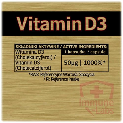Immune-Labs Witamina D3 250 kapsułek