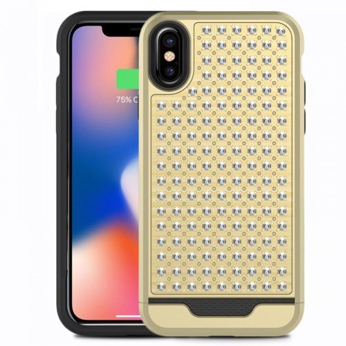 Zizo Star Diamond Hybrid Cover Etui iPhone X (Gold/Black) DLST-IPHX-GDBK